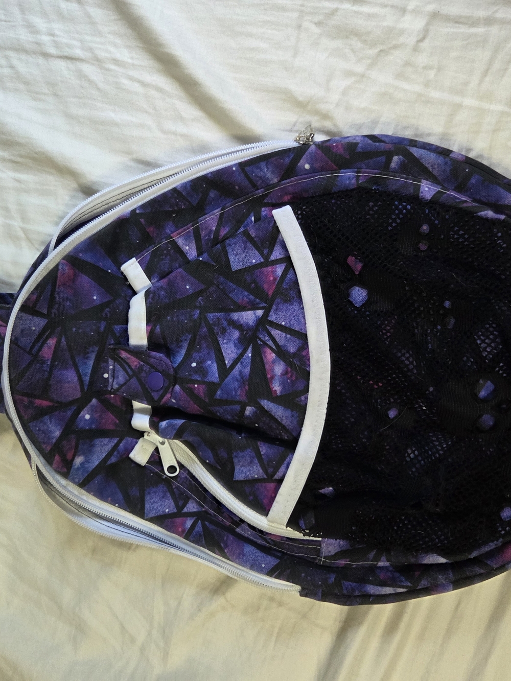 Purple Geometric Print Women's Backpack